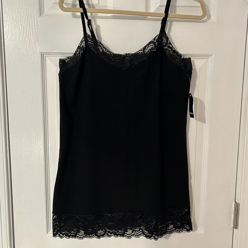 NWT Torrid Foxy Lace Trim V-Neck Cami - Black - Size - Picture 4 of 9